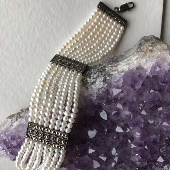 Choker, natural fresh water pearl necklace - Picture 2 of 6